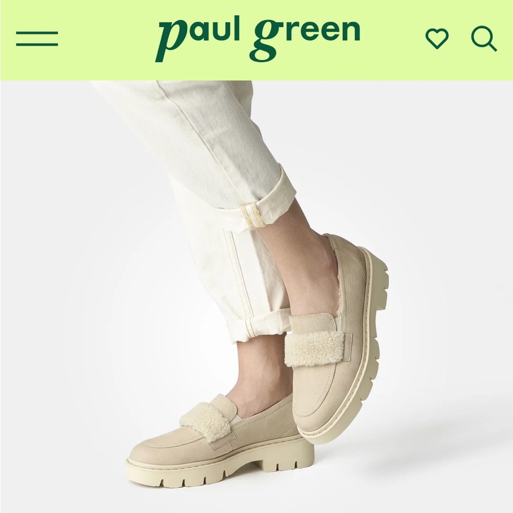Paul green NWT loafers with cozy furry detail and removable footbed